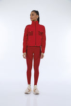 Cargar imagen en el visor de la galería, Image 07: Alto Giro Fitness Haut Jaqueta Techno Taslon Com Bolsos Vermelho Haute Red
