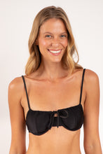 Cargar imagen en el visor de la galería, Gallery: Rio De Sol Haut Top Shimmer-Black Balconet-Tie
