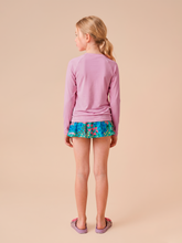 Cargar imagen en el visor de la galería, Model Back: Uv Line T-Shirt Longsleeve Uvpro Kids Rose Upf50+

