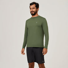 Cargar imagen en el visor de la galería, Image 02: Uv Line T-Shirt Longsleeve Uvpro Green Militar Upf50+
