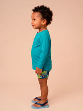 Cargar imagen en el visor de la galería, Image 03: Uv Line T-Shirt Longsleeve Baby Green Sea Upf50+
