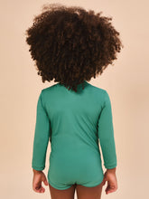 Cargar imagen en el visor de la galería, Model Back: Uv Line Maillot De Bain Bébé Baby Longsleeve Swimsuit Deep Sea Upf50+
