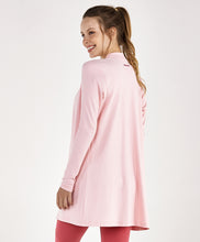 Cargar imagen en el visor de la galería, Model Back: Alto Giro Fitness Haut Cardigan Rib Santorini Rosa Respire
