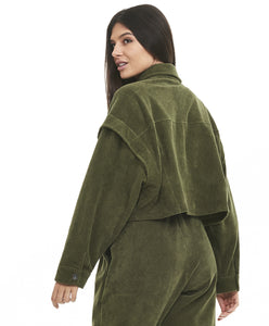Image 05: Alto Giro Fitness Haut Jaqueta Cropped Colete Stretch Verde Kalamata