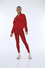Cargar imagen en el visor de la galería, Image 08: Alto Giro Fitness Haut Jaqueta Techno Taslon Com Bolsos Vermelho Haute Red
