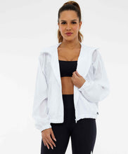 Cargar imagen en el visor de la galería, Image 02: Alto Giro Fitness Haut Jaqueta Tecnospan Recortes Branco

