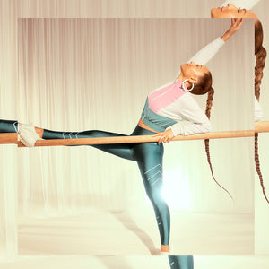 Image 04: Alto Giro Fitness Bas Legging Atlanta Fitas Refletivas Verde Strong