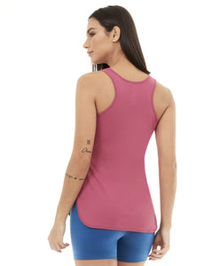 Model Back: Alto Giro Fitness Haut Regata Skin Fit Alongada Roxo Reset