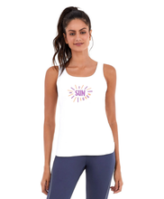 Cargar imagen en el visor de la galería, Model Front: Alto Giro Fitness Haut Regata Skin Fit Inspiracionais Branco Optico
