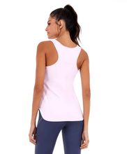 Cargar imagen en el visor de la galería, Model Back: Alto Giro Fitness Haut Regata Skin Fit Inspiracionais Rosa Soft
