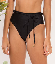 Cargar imagen en el visor de la galería, Bottom Shimmer-Black Belted-High-Waist
