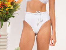 Cargar imagen en el visor de la galería, Bottom Shimmer-White Belted-High-Waist
