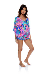 Cabana V Neck Dress Multicolor