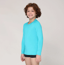 Cargar imagen en el visor de la galería, Camiseta Kids Uvpro ML Azul Piscina UPF50+
