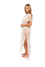 Cargar imagen en el visor de la galería, Fringe Long Caftan Off White
