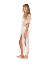 Cargar imagen en el visor de la galería, Fringe Long Caftan Off White
