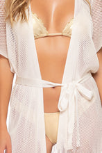 Cargar imagen en el visor de la galería, Fringe Long Caftan Off White
