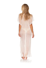 Cargar imagen en el visor de la galería, Fringe Long Caftan Off White
