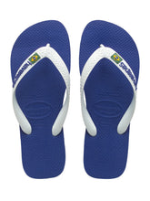 Cargar imagen en el visor de la galería, Product Front: Havaianas Tongs Brasil Logo Marine Blue
