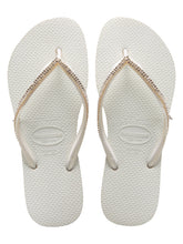 Cargar imagen en el visor de la galería, Product Front: Havaianas Tongs Slim Crystal Mesh Sw White
