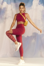 Cargar imagen en el visor de la galería, Legging Hyper Bordado Lateral Vermelho Power
