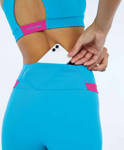 Cargar imagen en el visor de la galería, Legging Hyper Detalhe Cos Azul Scuba
