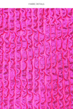 Cargar imagen en el visor de la galería, Image 05: Luli Fama Haut Top Wavy Ruched Bella Metallic Hot Pink
