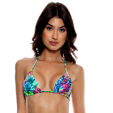 Cargar imagen en el visor de la galería, Gallery: Luli Fama Haut Top Wavy Ruched Multicolor
