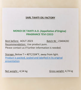 Monoi Ao Coco Traditionnel 5l