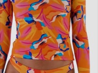 Cargar y reproducir el video en el visor de la galería, Video: Rio De Sol Haut Top Orange-Bloom Rash-Guard

