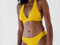 Cargar y reproducir el video en el visor de la galería, Video: Rio De Sol Haut Top Sunflower Halter-Cos
