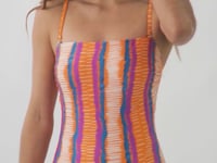Cargar y reproducir el video en el visor de la galería, Video: Rio De Sol Une Pièce Stripes Cleo
