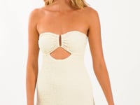 Cargar y reproducir el video en el visor de la galería, Video: Rio De Sol Mini Dress Brisa-Offwhite Sara Dress
