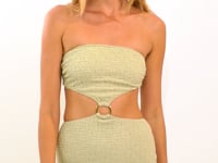 Cargar y reproducir el video en el visor de la galería, Video: Rio De Sol Mini Dress Brisa-Pistache Lulu Dress
