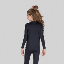 Cargar imagen en el visor de la galería, Rash Guard Kids High-Neck Black UPF50+
