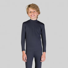 Cargar imagen en el visor de la galería, Rash Guard Kids High-Neck Black UPF50+
