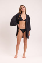 Cargar imagen en el visor de la galería, Image 10: Rio De Sol Vêtement De Plage Black Kimono
