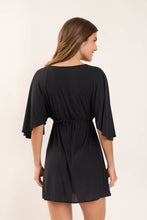 Cargar imagen en el visor de la galería, Model Back: Rio De Sol Vêtement De Plage Black Mini Dress
