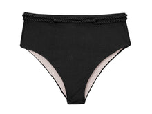 Cargar imagen en el visor de la galería, Product Front: Rio De Sol Bas Bottom Shimmer-Black Hotpants
