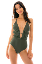 Cargar imagen en el visor de la galería, Model Front: Rio De Sol Une Pièce Croco New Vegas

