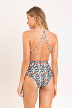 Cargar imagen en el visor de la galería, Model Back: Rio De Sol Une Pièce Ikat New Vegas
