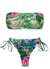 Cargar imagen en el visor de la galería, Product Front: Rio De Sol Ensemble Set Amazonia Bandeau-Reto Fio-Tie
