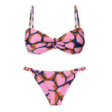 Cargar imagen en el visor de la galería, Product Front: Rio De Sol Ensemble Set Amore-Pink Bandeau-Crispy Cheeky-Crispy
