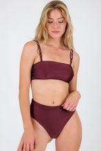 Cargar imagen en el visor de la galería, Gallery: Rio De Sol Ensemble Set Barolo Bandeau-Reto Hotpants
