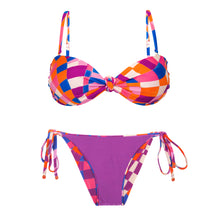 Cargar imagen en el visor de la galería, Product Back: Rio De Sol Ensemble Set Funny Bandeau-Joy Lacinho
