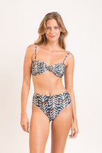 Cargar imagen en el visor de la galería, Model Front: Rio De Sol Ensemble Set Ikat Twist Hotpants
