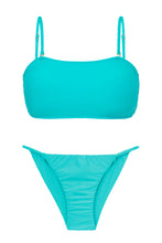 Cargar imagen en el visor de la galería, Product Front: Rio De Sol Ensemble Set Jade Bandeau-Reto Cheeky-Fixa
