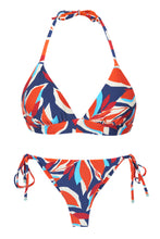 Cargar imagen en el visor de la galería, Product Front: Rio De Sol Ensemble Set Leaves Tri-Cos Cheeky-Micro
