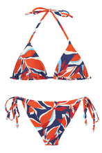 Cargar imagen en el visor de la galería, Product Front: Rio De Sol Ensemble Set Leaves Tri-Inv Cheeky-Tie
