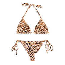 Cargar imagen en el visor de la galería, Product Front: Rio De Sol Ensemble Set Leopard Tri-Inv Cheeky-Tie
